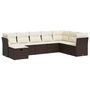 Voir la diapositive 2 : VIDAXL Salon de jardin 8 pcs avec coussins marron resine tressee