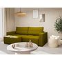 Voir la diapositive 1 : BEST MOBILIER Daryl - canapé d'angle réversible 4 places convertible avec coffre en tissu texturé