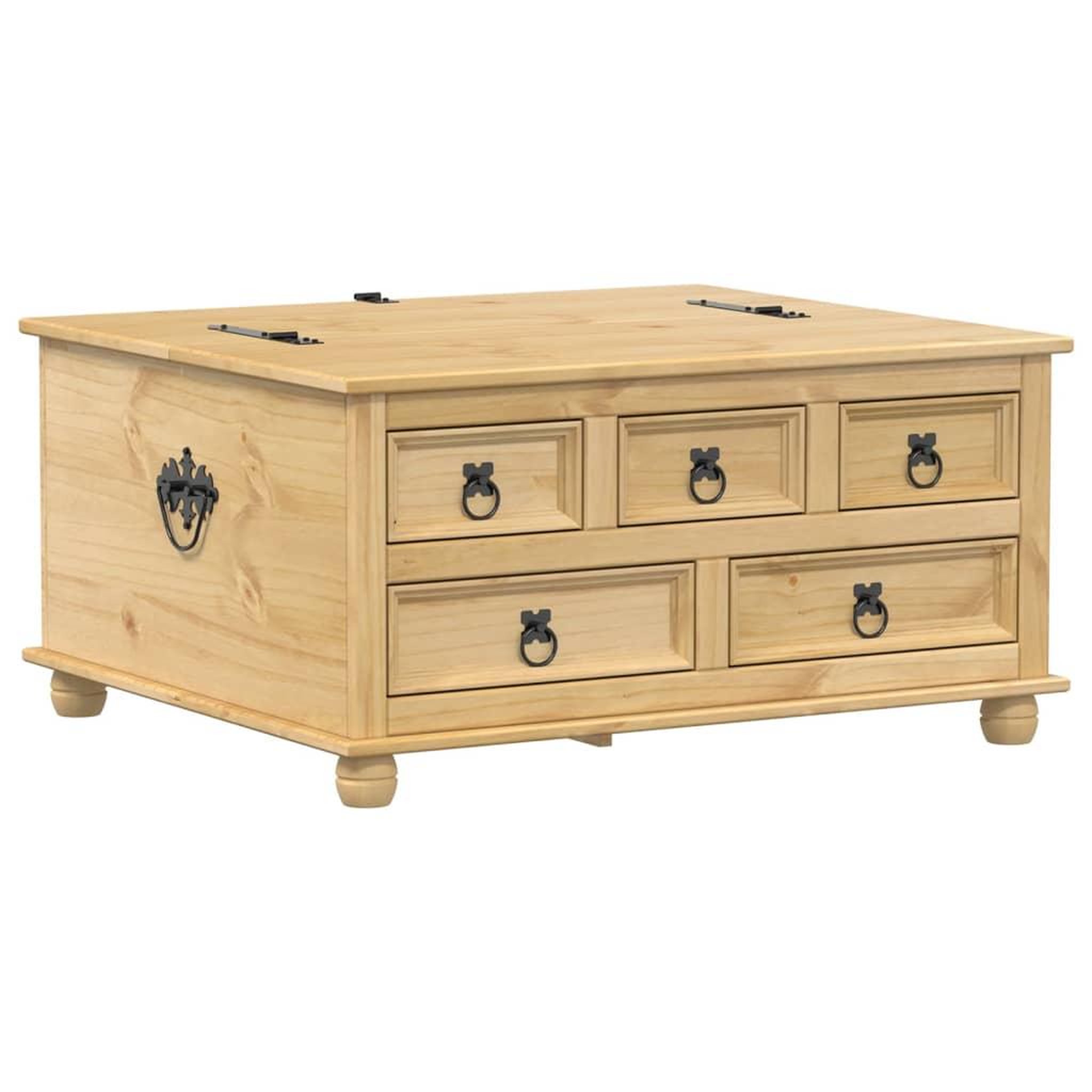 Voir la diapositive 2 : VIDAXL Boîte de rangement  90x78x45 cm bois de pin massif