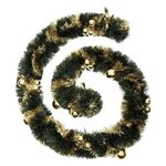 ATMOSPHERA Guirlande de Noël  Boules Dorées  270cm Vert