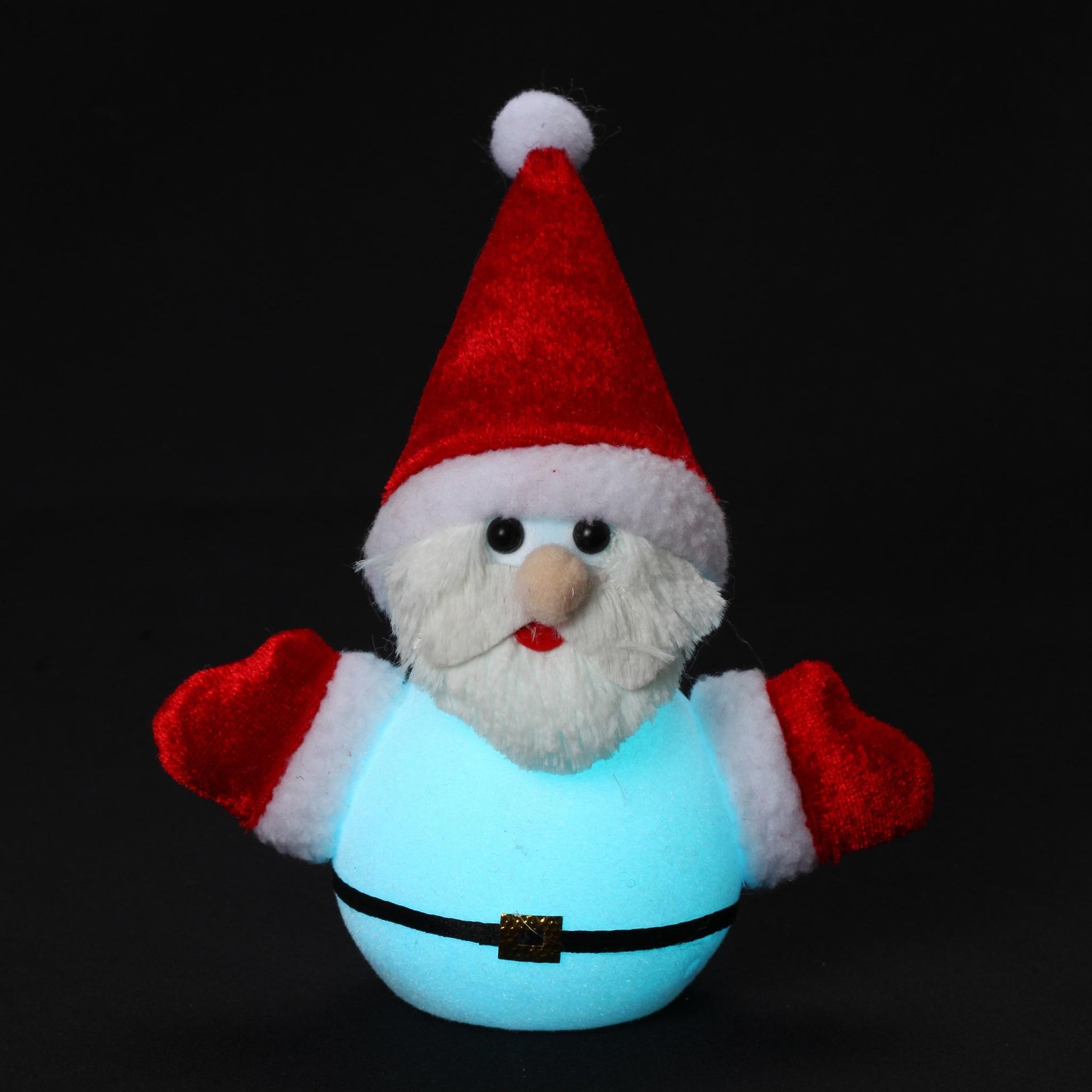 Voir la diapositive 2 : Eden Pere noel plastique bonnet rouge lumineux