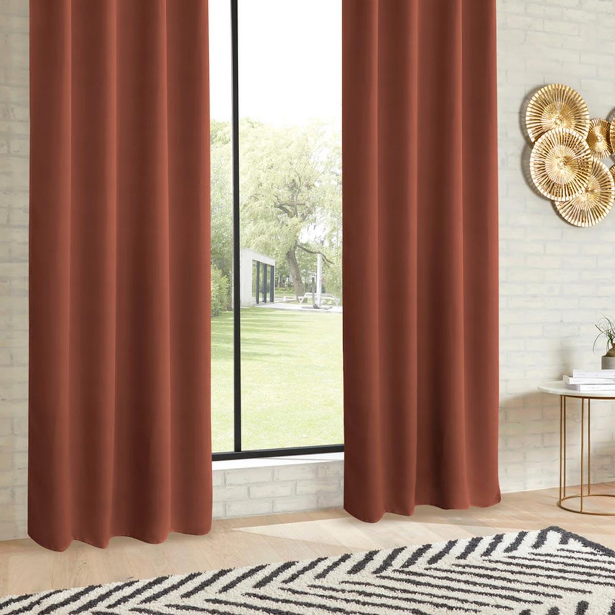ATMOSPHERA Rideau occultant  topa  140x260cm terracotta