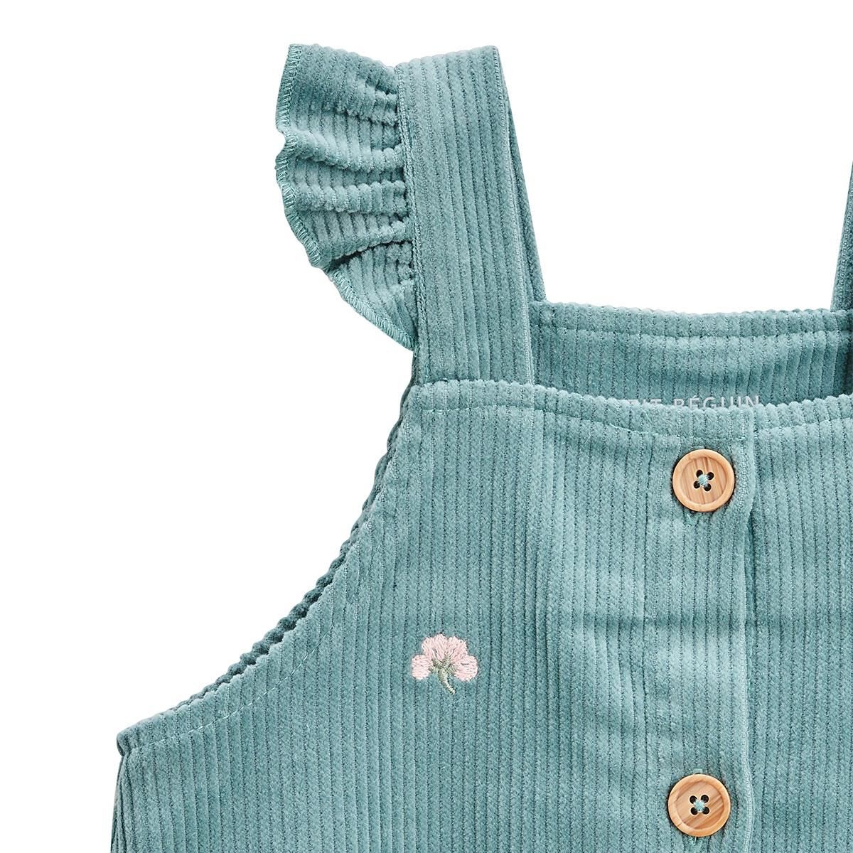 Petit Béguin Robe bébé en velours côtelé Naya