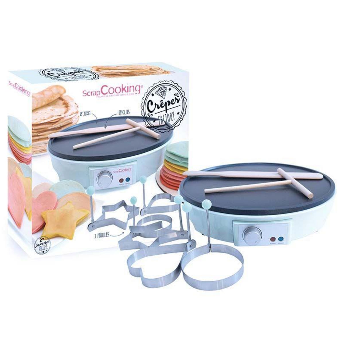 SCRAPCOOKING Appareil à crêpes - crêpes factory