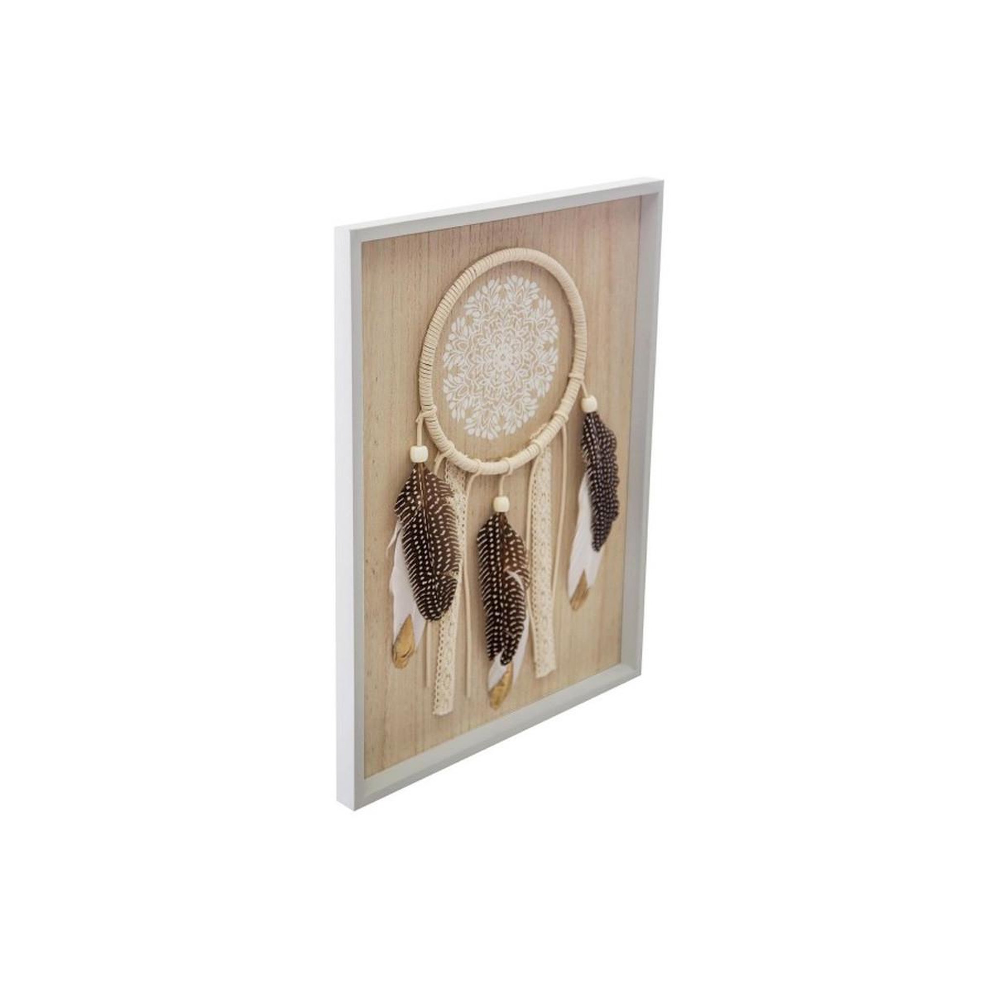 Voir la diapositive 2 : ATMOSPHERA Cadre déco  attrape-rêve  40cm naturel