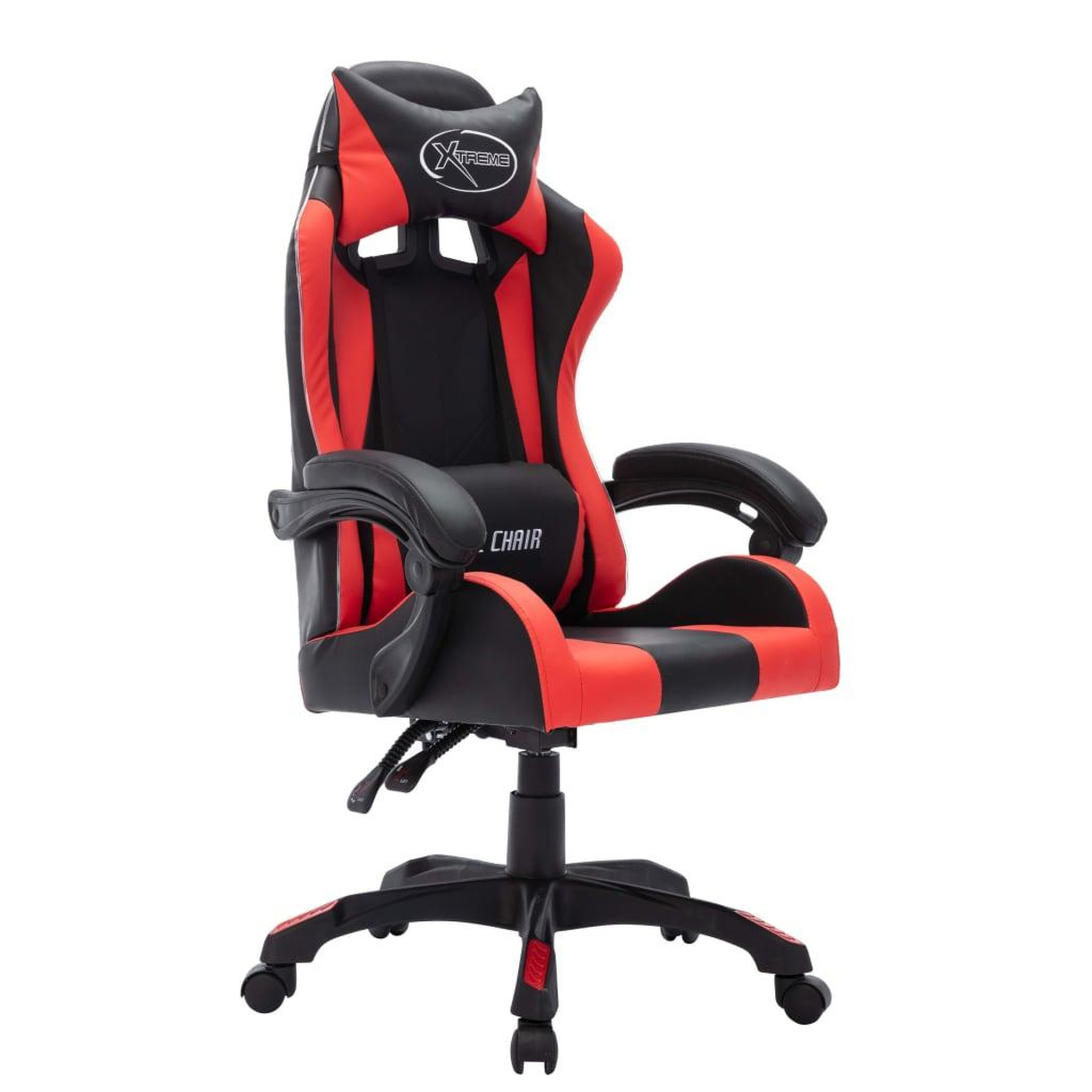 Voir la diapositive 3 : VIDAXL Fauteuil de jeux video avec LED RVB Rouge et noir Similicuir