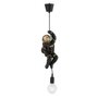 Voir la diapositive 3 : Paris Prix Lampe Suspension  Singe Astronaute  37cm Noir & Or