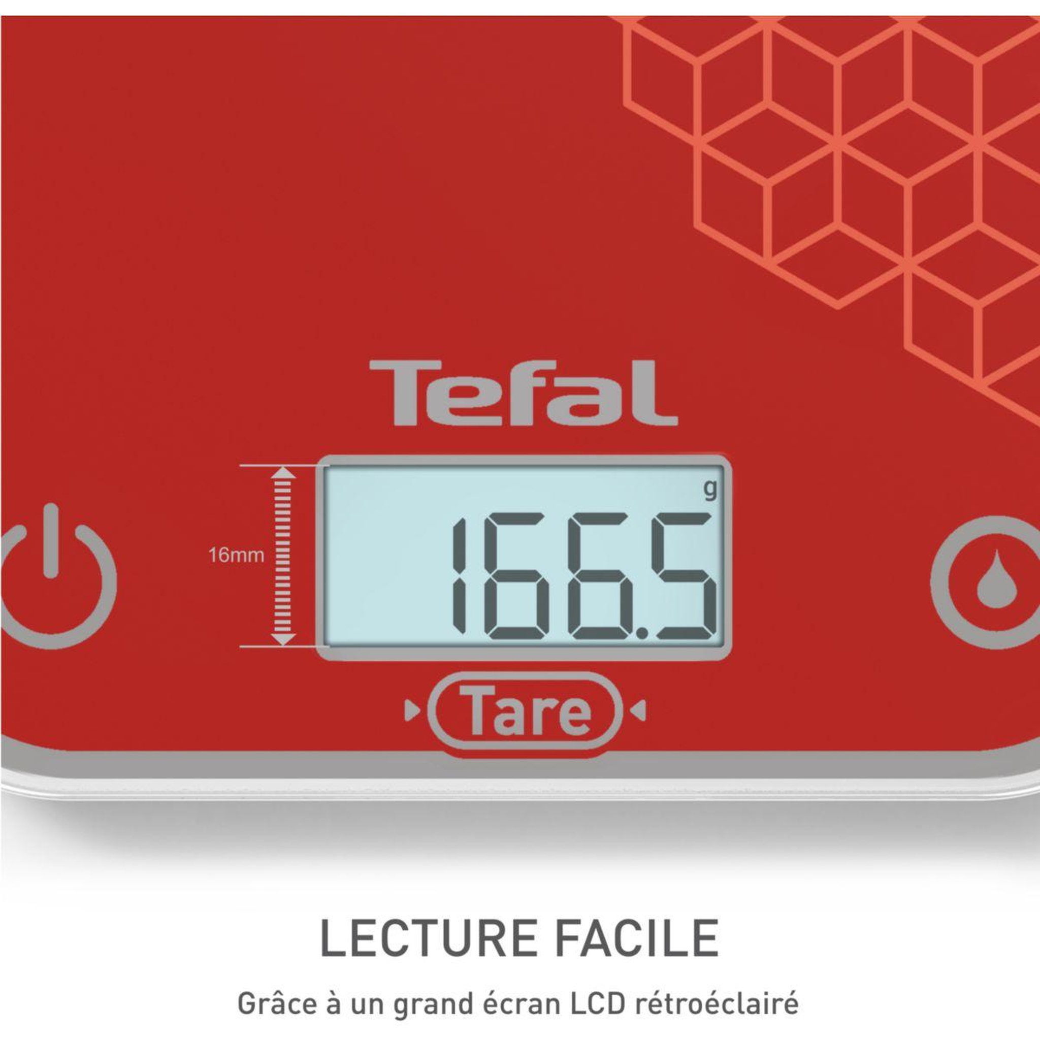 Voir la diapositive 4 : TEFAL Balance de cuisine optiss scratch-resistant bc50d7v0