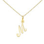 Voir la diapositive 1 : L'ATELIER D'AZUR Collier - Pendentif Lettre  M  Or 750/1000 - Chaine Dorée