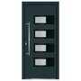 Voir la diapositive 4 : VIDAXL Porte d'entree Anthracite 100x210 cm Aluminium et PVC