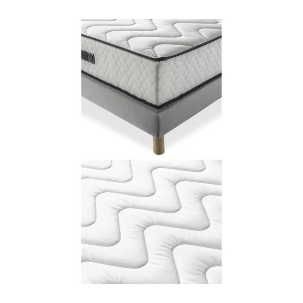DEKO DREAM HOTEL SEASONS Ensemble matelas + sommier 140x190 cm - Mousse - 25 cm - 5 zones - DEKO DREAM