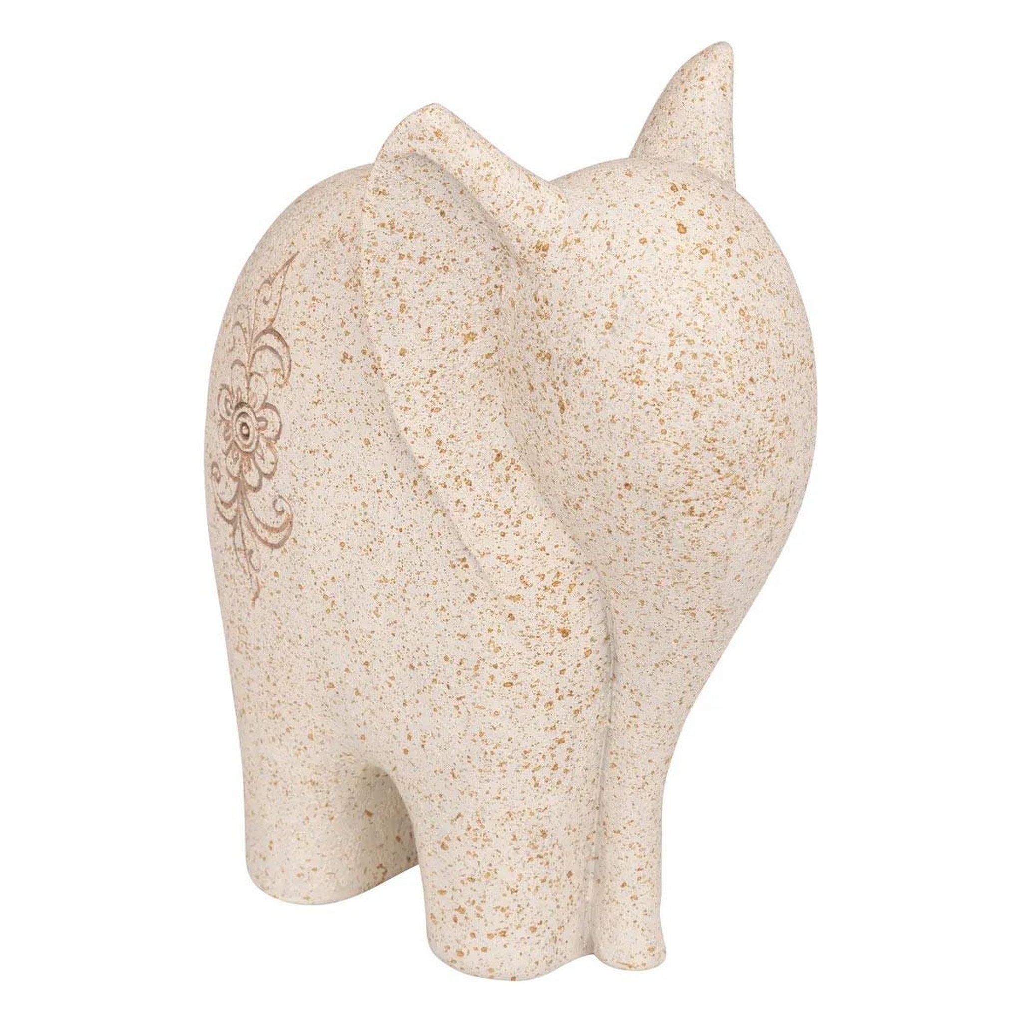 ATMOSPHERA Statuette éléphant en résine  nola  23cm beige