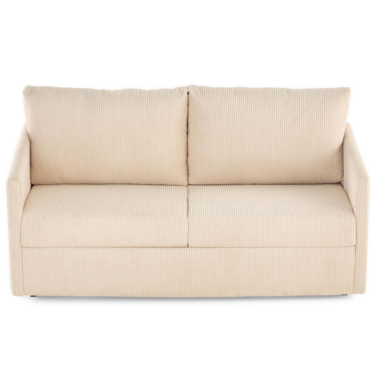 BEST MOBILIER Ottawa - canapé 3 places convertible express couchage quotidien 140 cm matelas 12 cm en velours côtelé