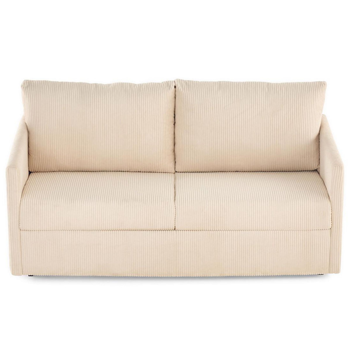 BEST MOBILIER Ottawa - canapé 3 places convertible express couchage quotidien 140 cm matelas 12 cm en velours côtelé