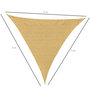 Voir la diapositive 3 : OUTSUNNY Voile d'ombrage triangulaire grande taille 5 x 5 x 5 m polyéthylène haute densité résistant aux UV sable