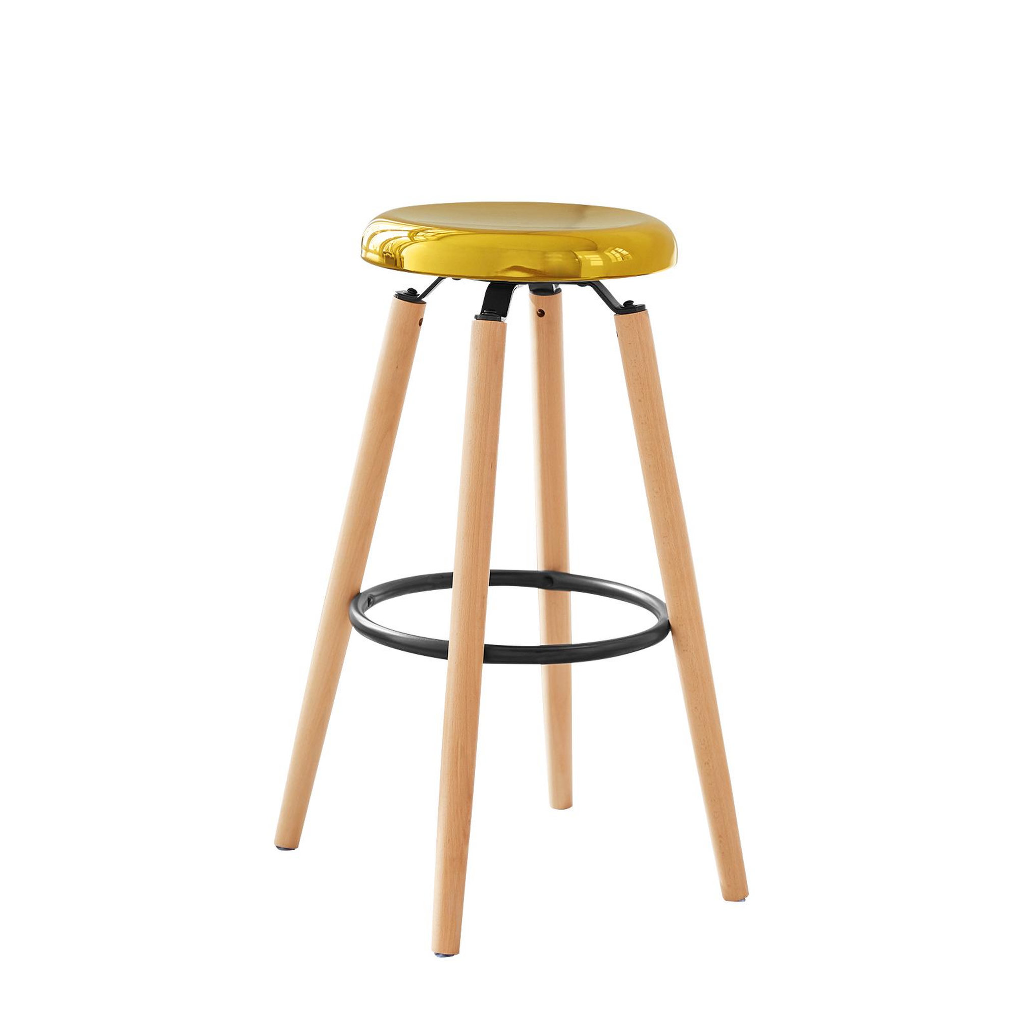 SOBUY Tabouret de Bar Assise Métal Couleur Or 39x39x73cm FST89-G