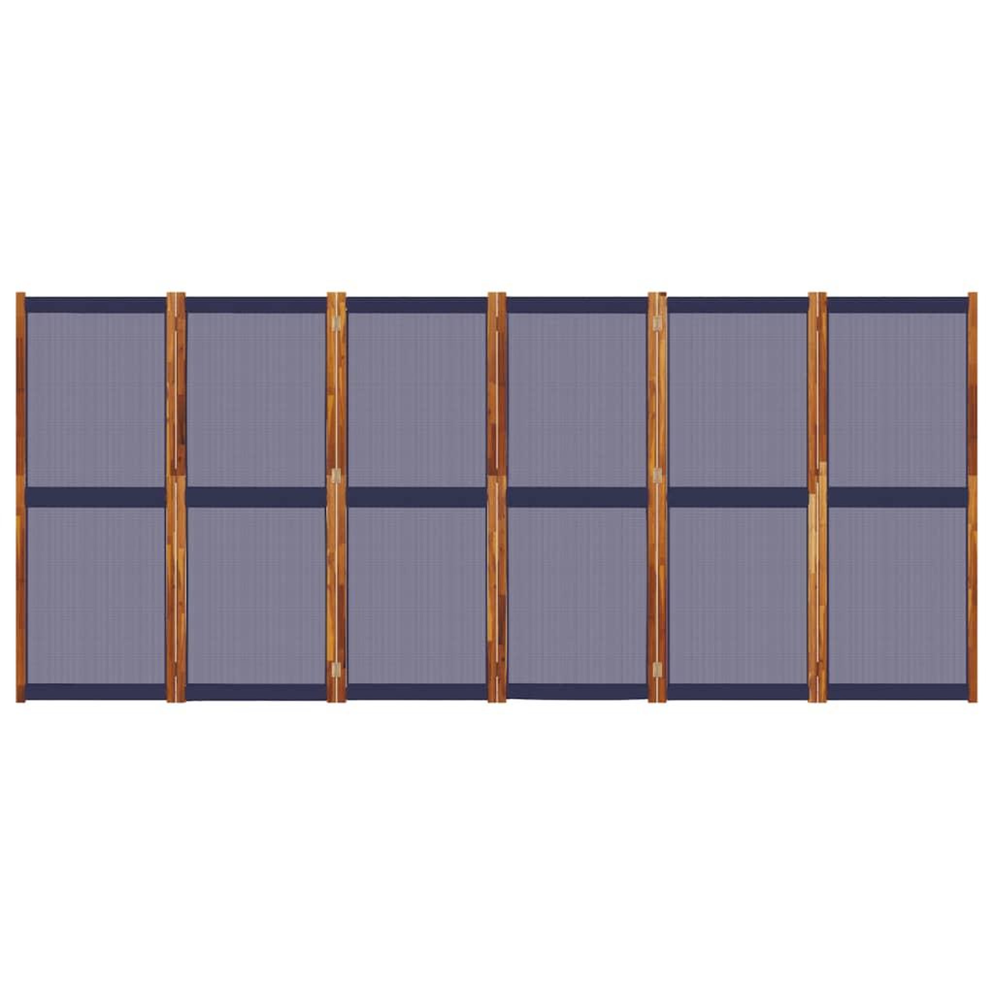 Voir la diapositive 4 : VIDAXL Cloison de separation 6 panneaux bleu fonce 420x180 cm