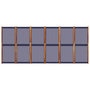 Voir la diapositive 4 : VIDAXL Cloison de separation 6 panneaux bleu fonce 420x180 cm