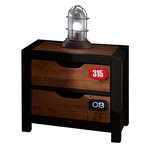 Paris Prix Table de Chevet Enfant  Alex  50cm Marron & Noir