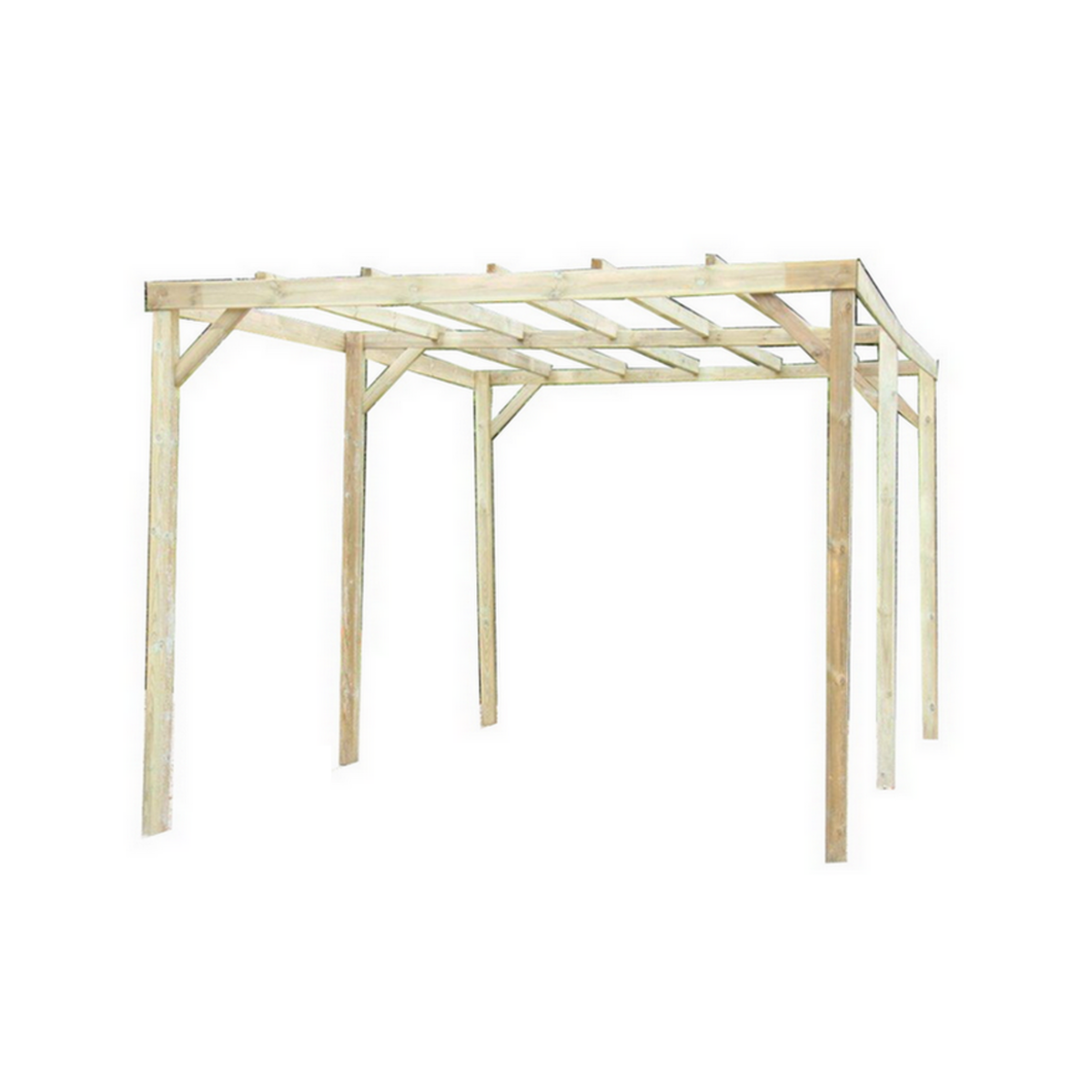 Hisense Carport traité autoclave 15 m² sans couverture - car3050a2