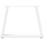 Voir la diapositive 5 : VIDAXL Pieds de table a manger forme V 2pcs blanc 60x(42-43,3)cm acier
