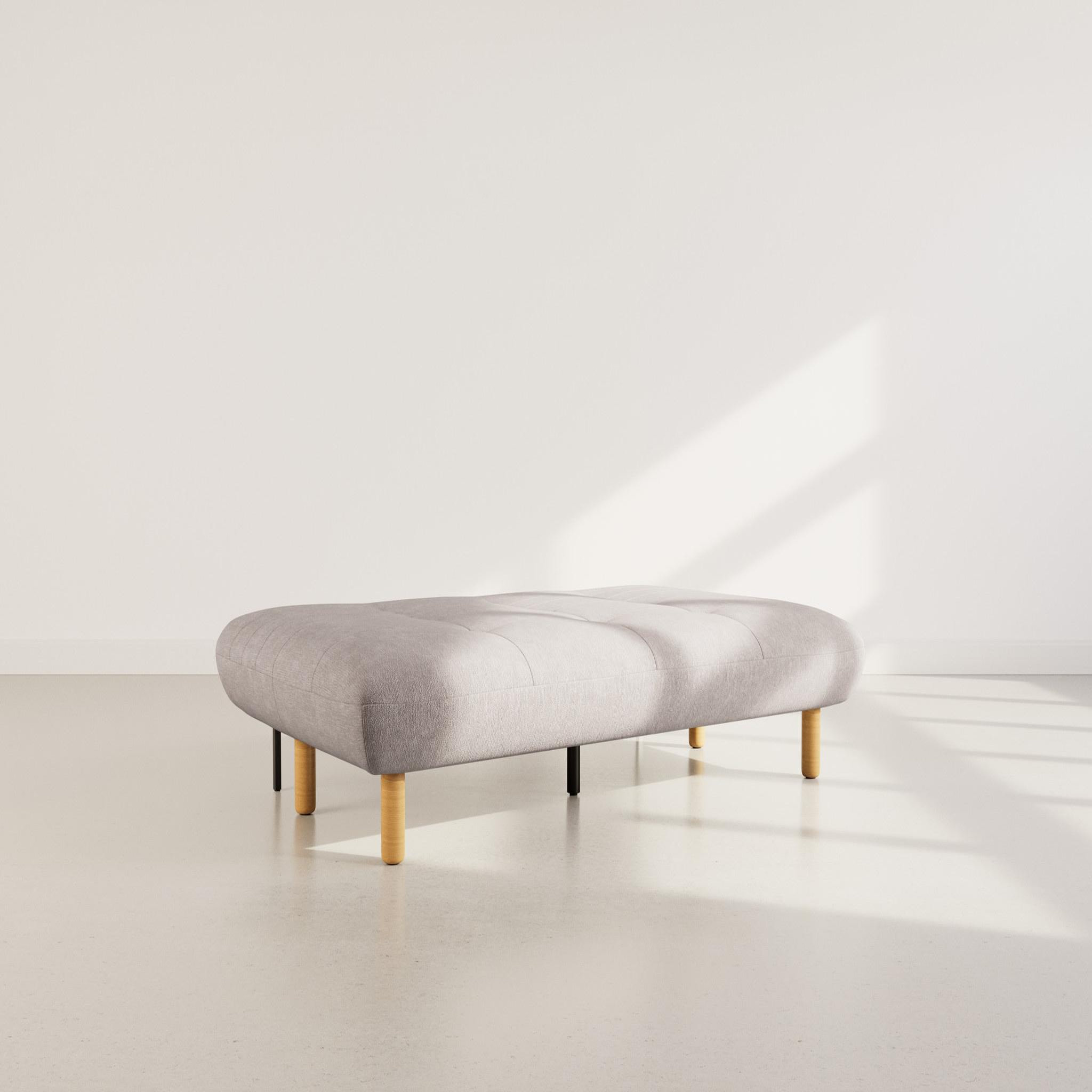 Voir la diapositive 3 : BEST MOBILIER Soan - banquette 2 places convertible clic-clac en velours texturé