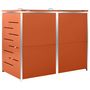 Voir la diapositive 4 : VIDAXL Abri pour deux poubelles 138x77,5x112,5 cm Inox