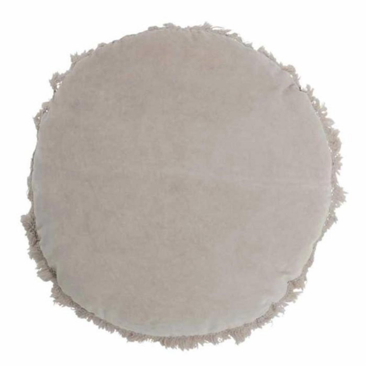 Paris Prix Coussin Rond en Velours  Rosta  50cm Gris