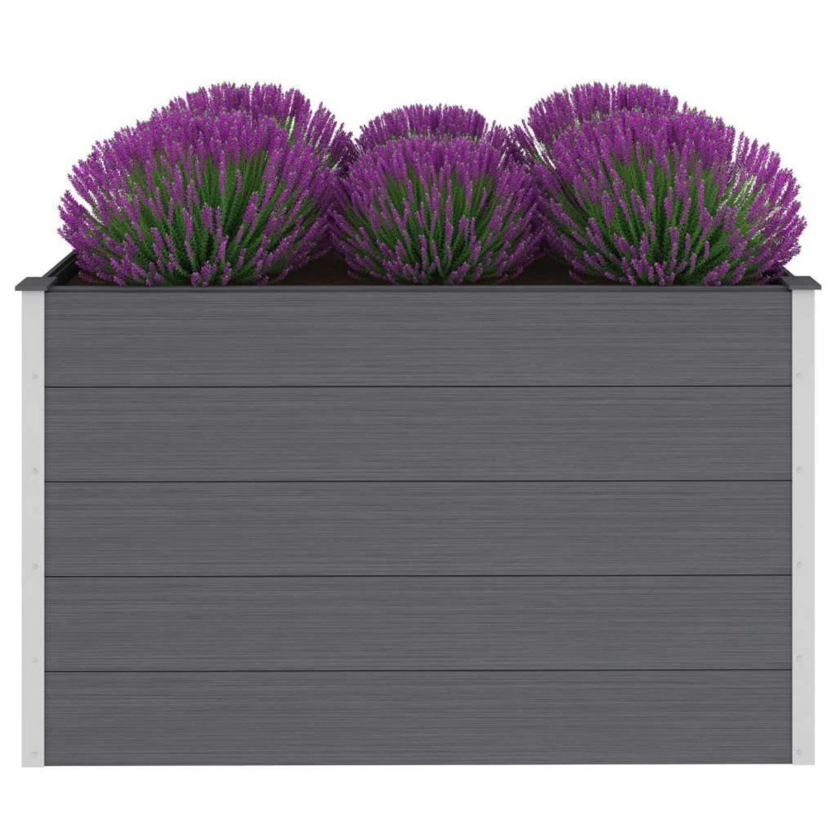 VIDAXL Lit sureleve de jardin WPC 150x100x91 cm Gris