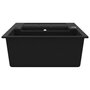 Voir la diapositive 5 : VIDAXL Evier de cuisine en granit Double bac Noir