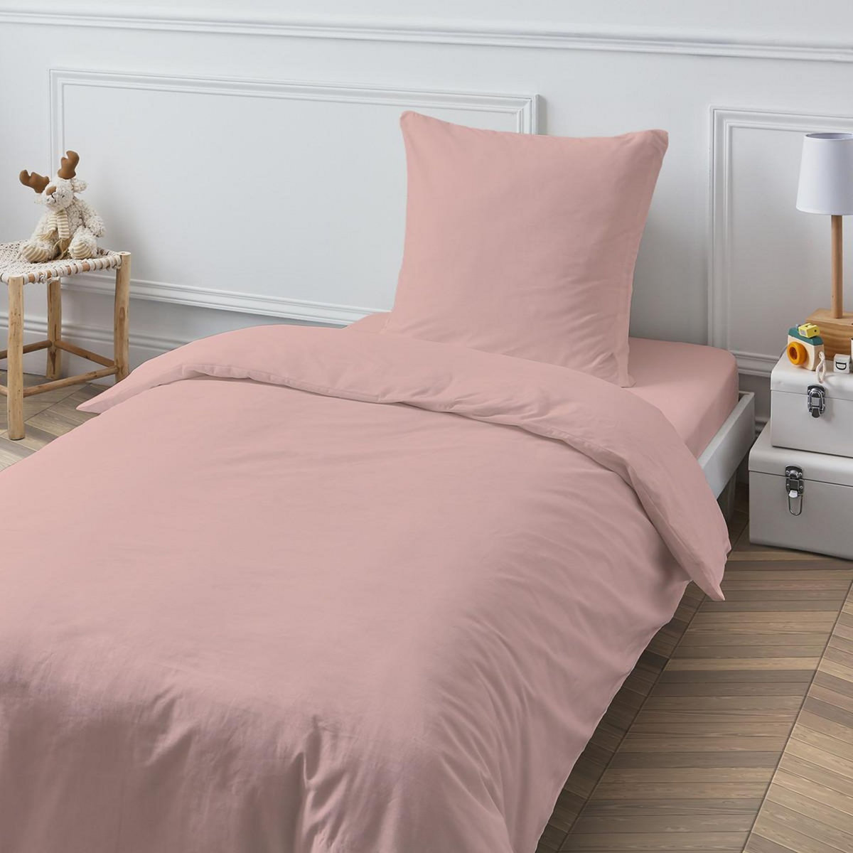 FUTURE HOME Drap housse en coton 57 fils uni bonnet 25cm