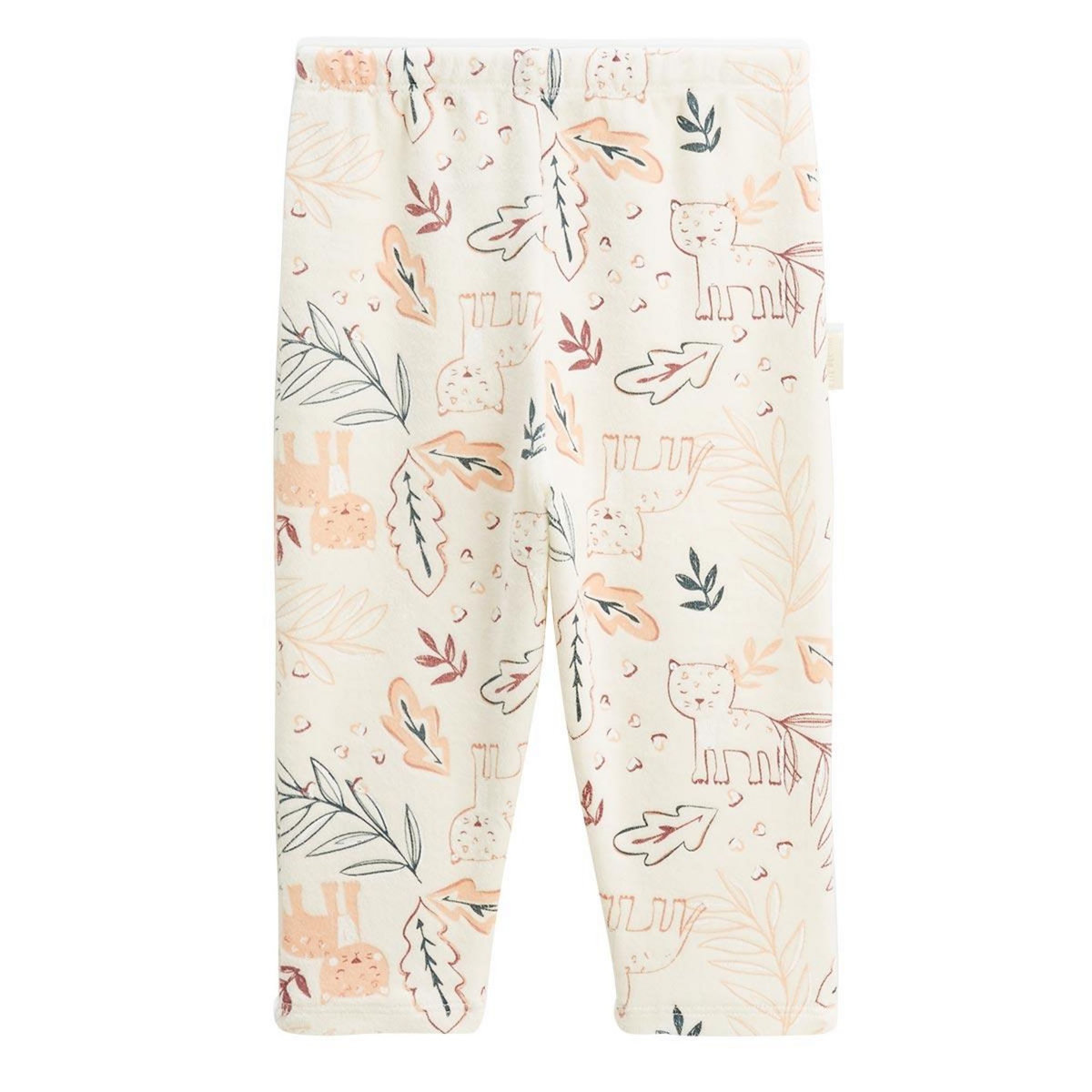 Petit Béguin Pyjama enfant 2 pièces en velours Matcha