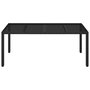 Voir la diapositive 3 : VIDAXL Table de jardin dessus en verre Noir 190x90x75cm Resine tressee