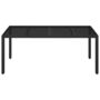Voir la diapositive 3 : VIDAXL Table de jardin dessus en verre Noir 190x90x75cm Resine tressee