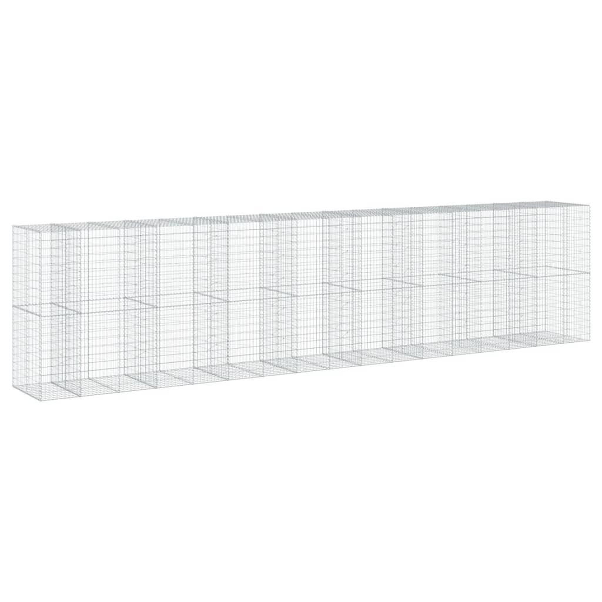 Voir la diapositive 5 : VIDAXL Panier gabion avec couvercle 850x100x200 cm fer galvanise