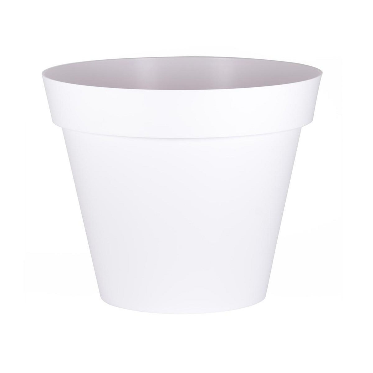Eda Pot de fleur rond Toscane Ø 100 x H.79 cm - Blanc - Eda