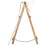 Voir la diapositive 5 : VIDAXL Lampadaires 3 pcs Blanc E27 Bois de manguier massif