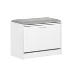 SOBUY SoBuy - Banc de Rangement à Chaussures avec Un Tiroir - Minimaliste - FSR16. Coloris disponibles : Noir, Blanc, Gris