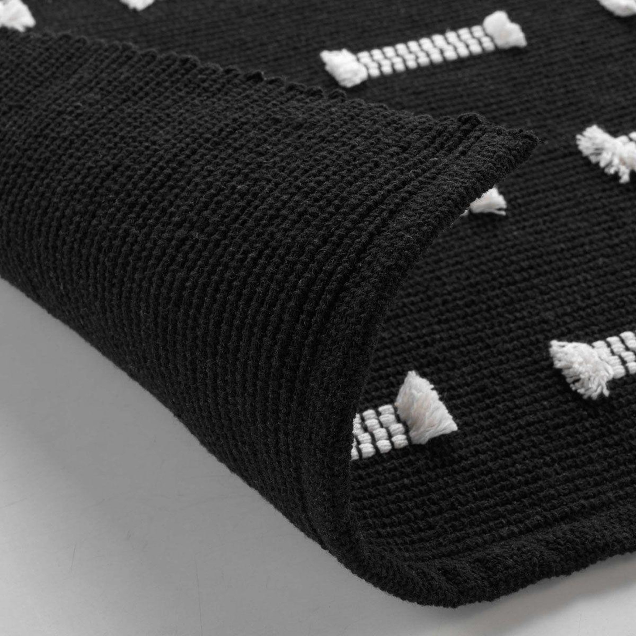 Voir la diapositive 2 : Douceur d'Intérieur Tapis déco tissé  juline  50x80cm noir
