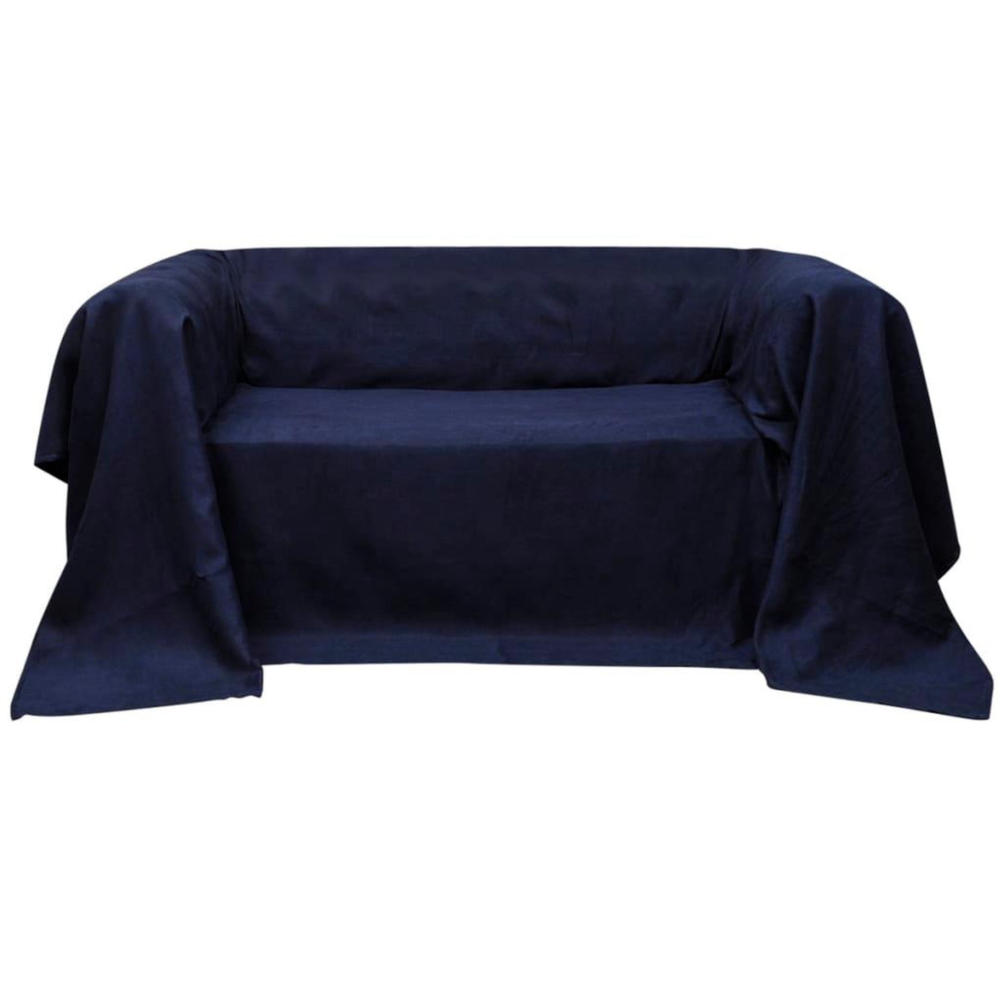 VIDAXL Housse de canape Micro-suede Bleu marine 140x210 cm