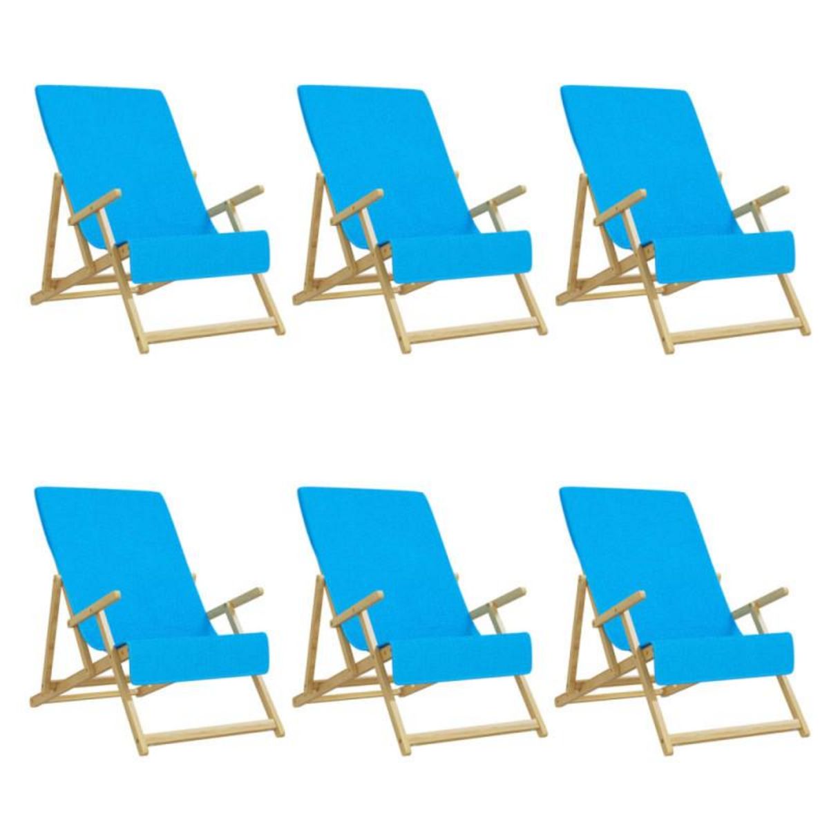 VIDAXL Serviettes de plage 6 pcs turquoise 60x135 cm tissu 400 GSM