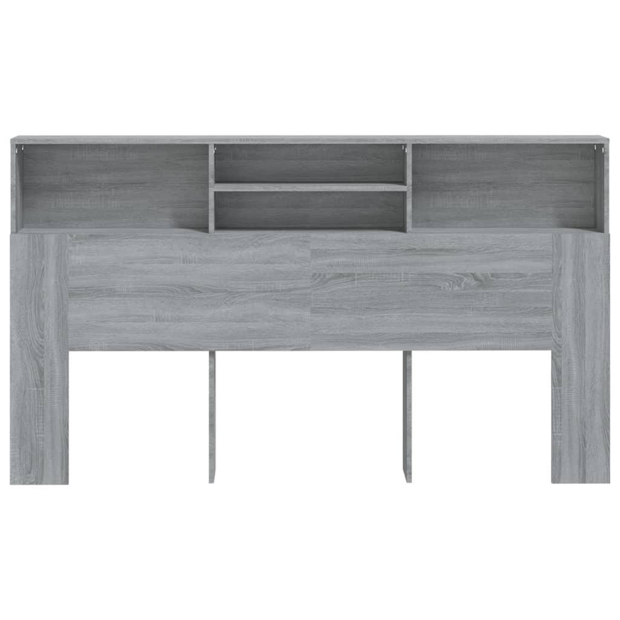 Voir la diapositive 3 : VIDAXL Armoire de tete de lit Sonoma gris 180x19x103,5 cm