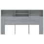 Voir la diapositive 3 : VIDAXL Armoire de tete de lit Sonoma gris 180x19x103,5 cm