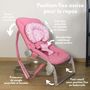 Voir la diapositive 6 : BAMBISOL Bambisol Transat Balancelle Bébé Luxe | Velours, Cale-Tête Réglable | Full Rose