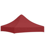 VIDAXL Toit de tente de reception 2x2 m Bordeaux 270 g/m^2