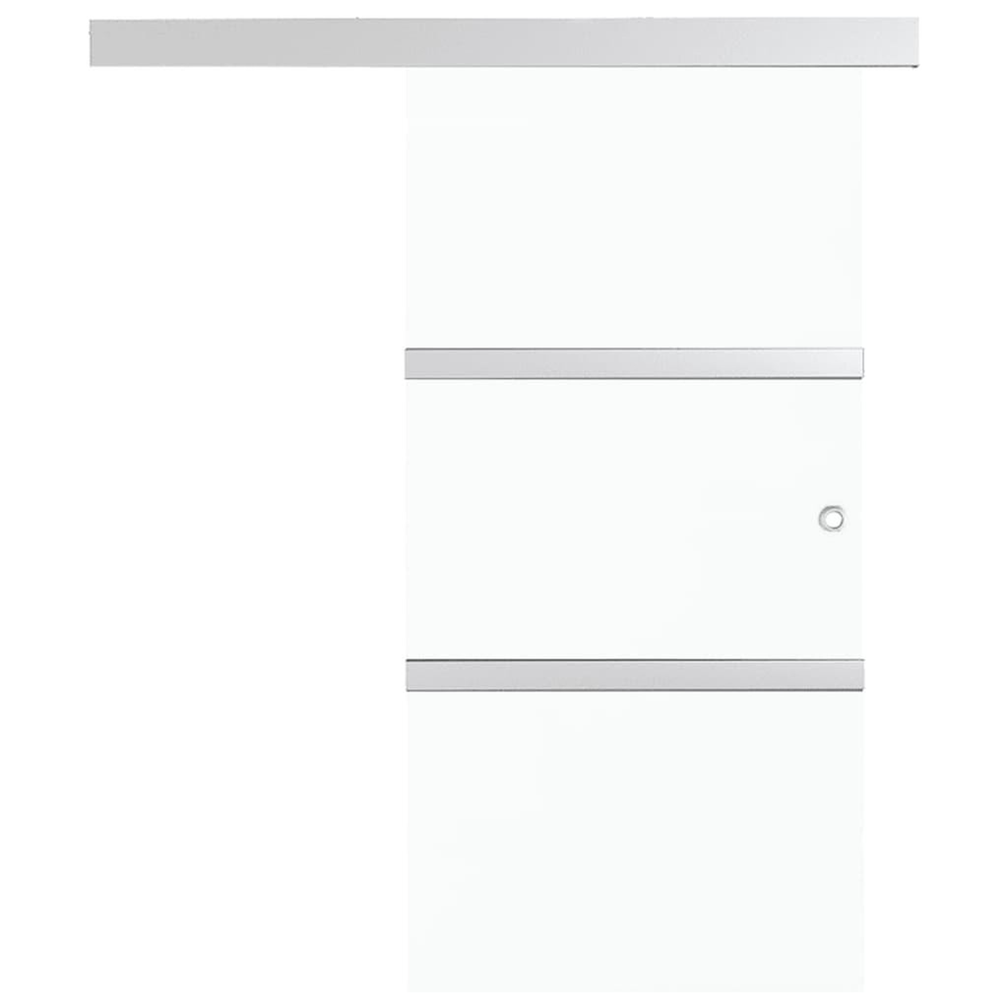 Voir la diapositive 4 : VIDAXL Porte coulissante a butees Verre ESG et aluminium 76x205 cm