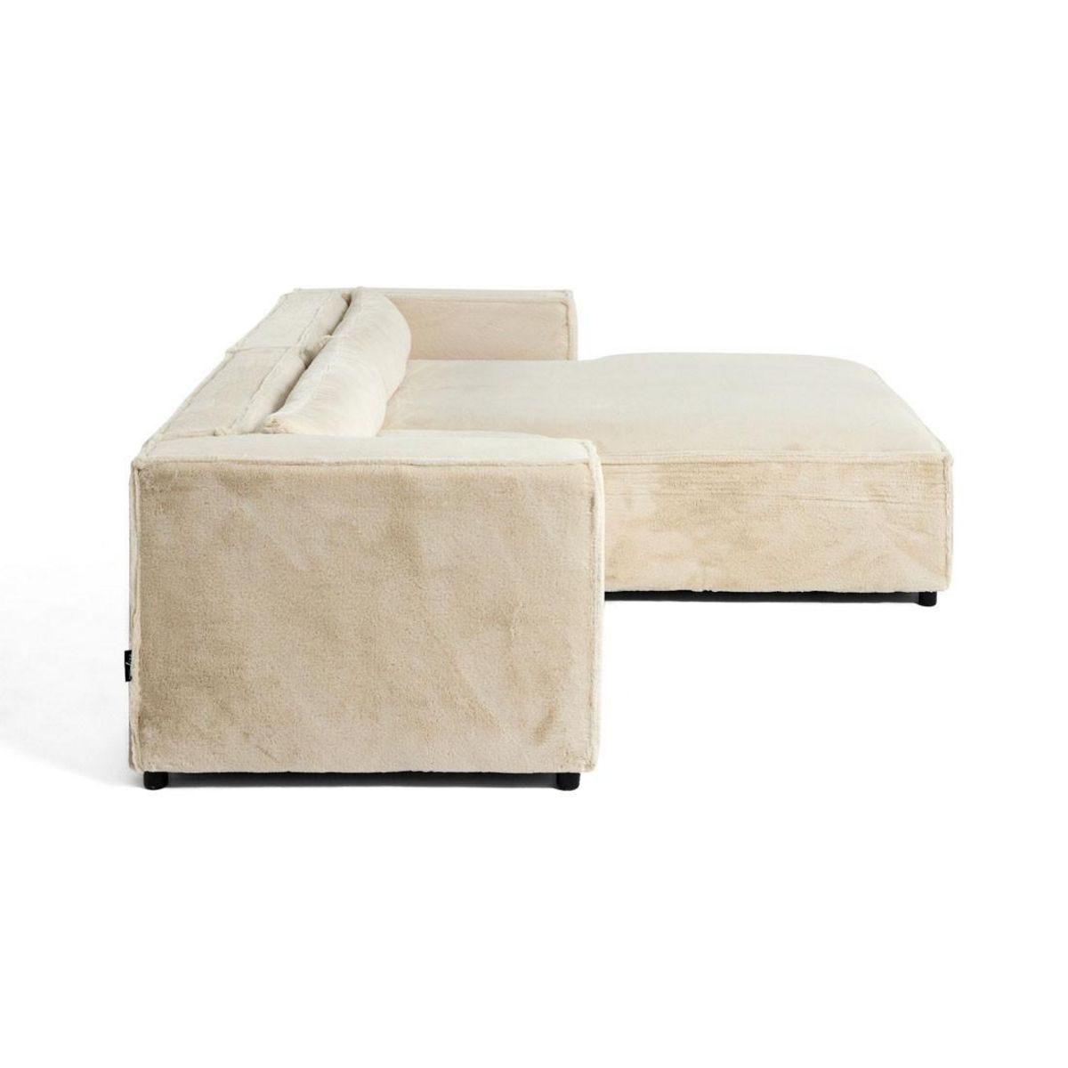 LISA DESIGN Ela - canapé d'angle droit 4 places - en fausse fourrure