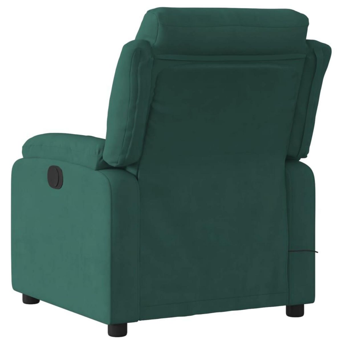 VIDAXL Fauteuil inclinable de massage electrique vert fonce velours