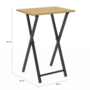 Voir la diapositive 6 : ID MARKET Lot de 2 tables d'appoint pliantes DETROIT design industriel