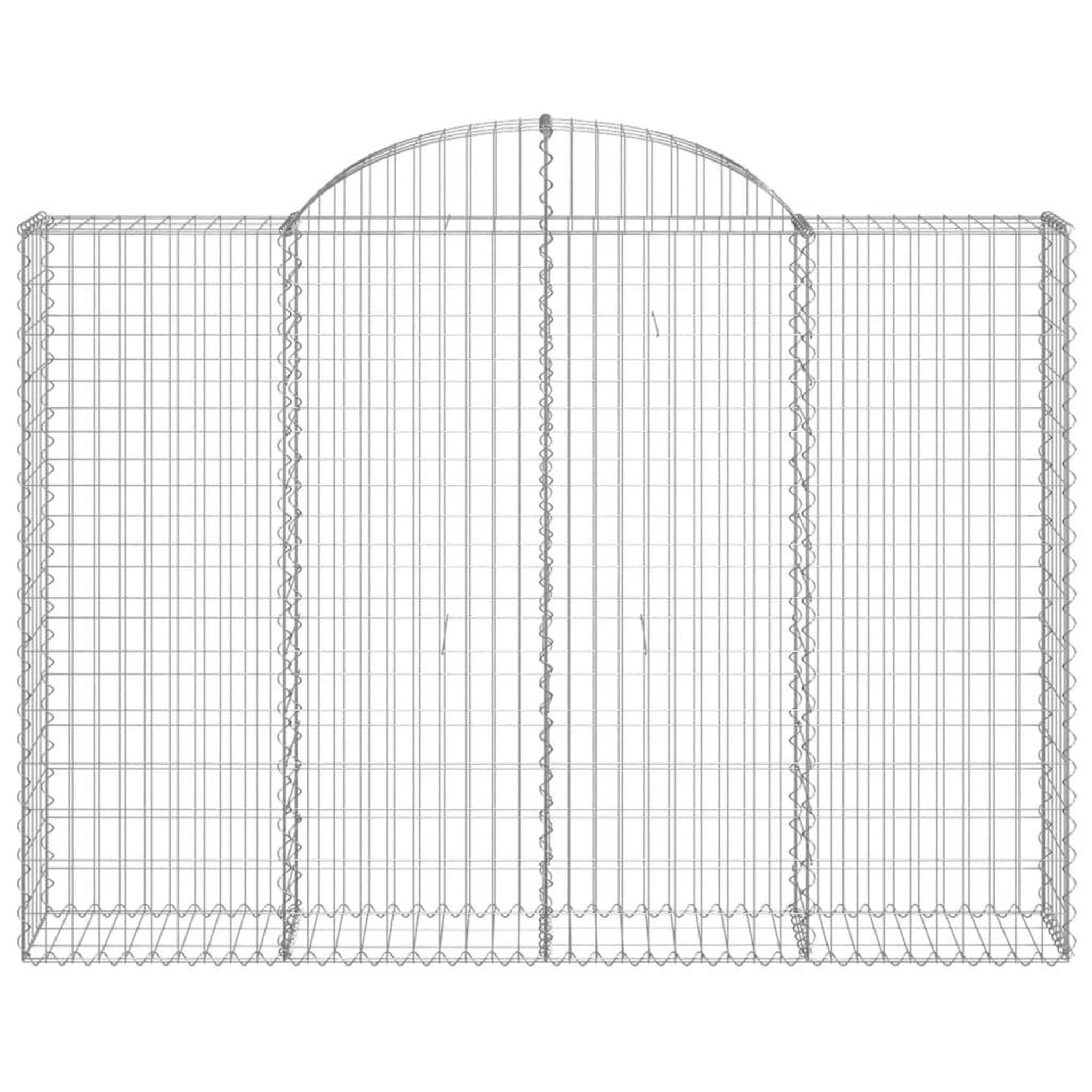 Voir la diapositive 4 : VIDAXL Paniers a gabions arques 8 pcs 200x30x140/160 cm Fer galvanise